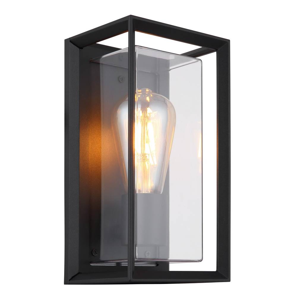 Netlighting Logana Outdoor Wall Lantern Matt Black IP44 1x E27