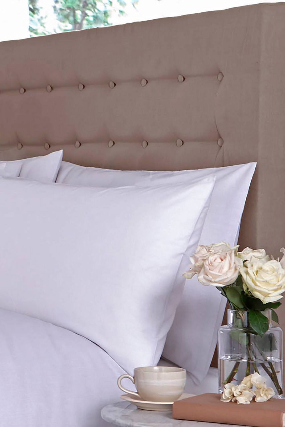 Martex White Bolster Pillowcase Cotton Percale - Sestina 100% Cotton Bolster