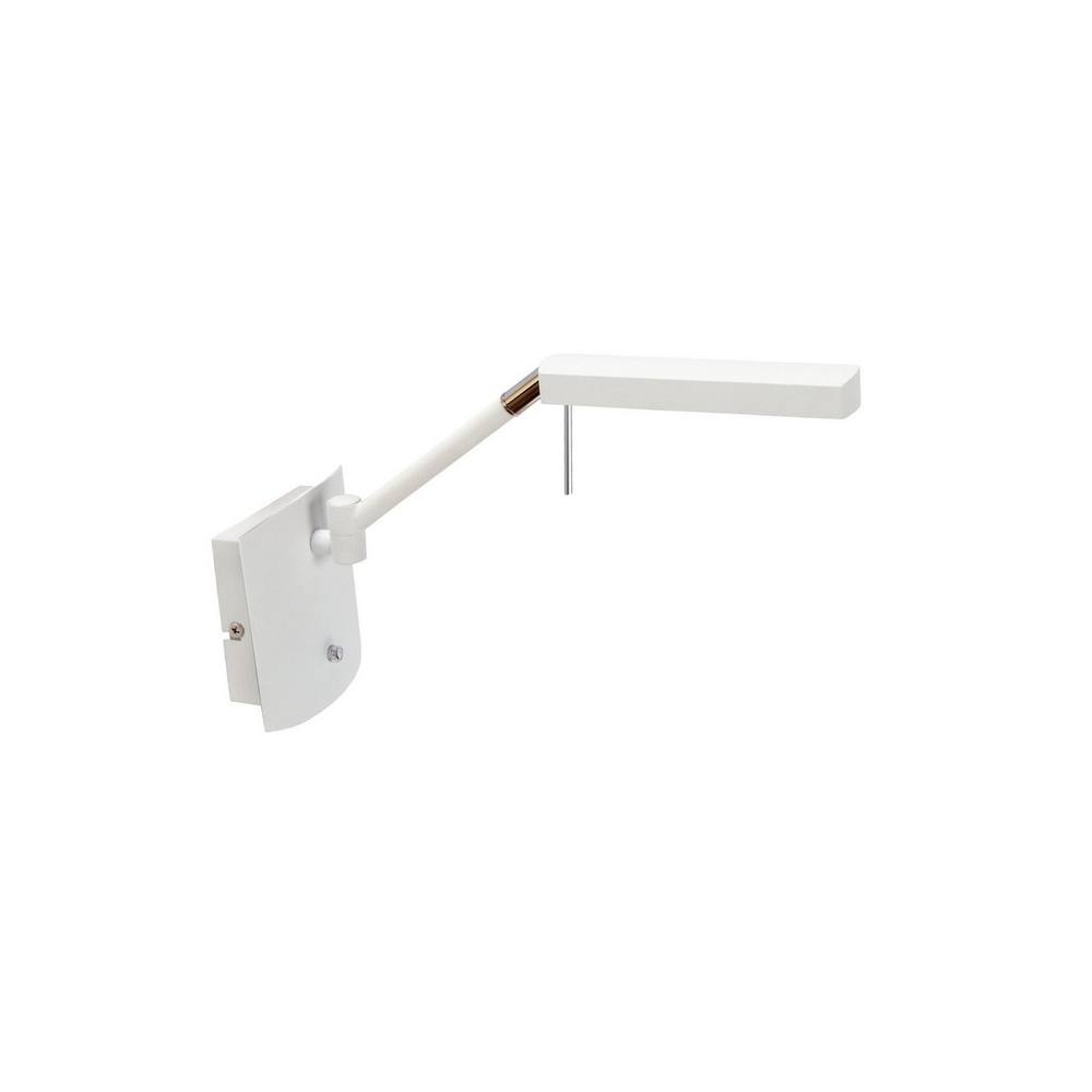 Netlighting Phuket Wall Lamp 1 Light 7W LED 3000K 600lm Matt White Polished Chrome