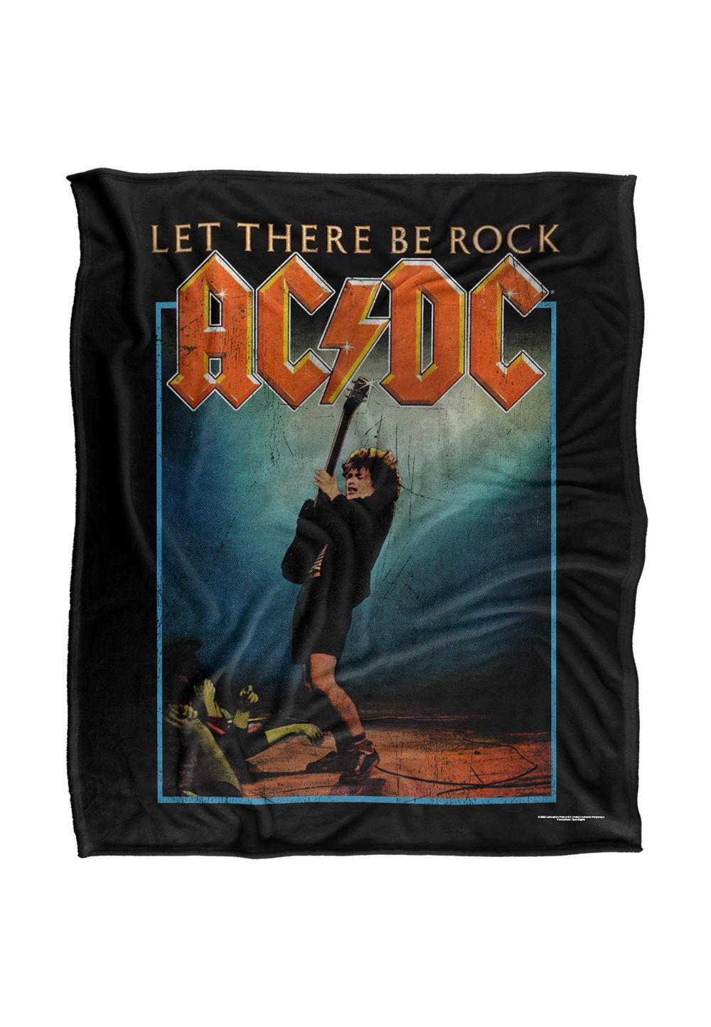 AC/DC ACDC Let There Be Rock Silky Touch Super Soft Throw Blanket 152 X 127 cm in White