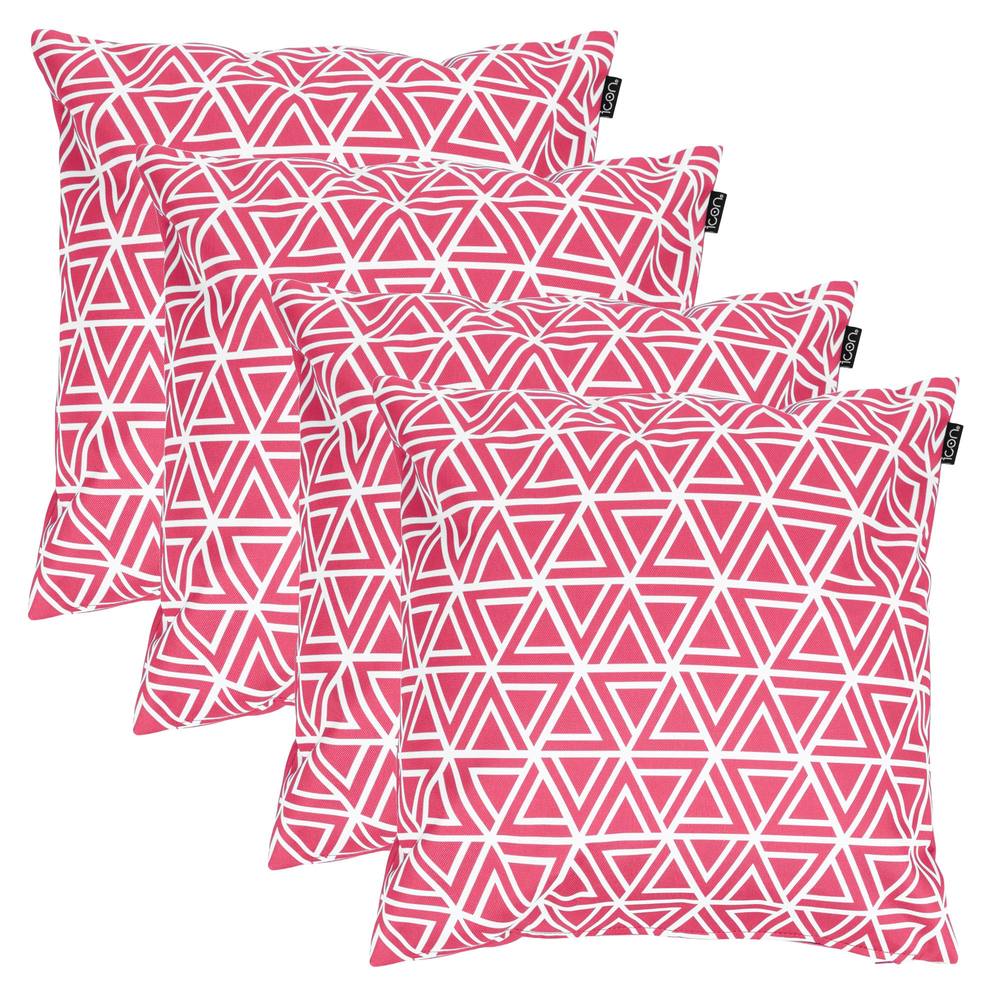 icon 4 Pack Cushion 43x43cm Triangle Geo, Pink