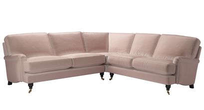 Bluebell Asym. Crn: LHF 2.5 Seat w RHF 2 Seat in Orchid Cotton Matt Velvet - sofa.com