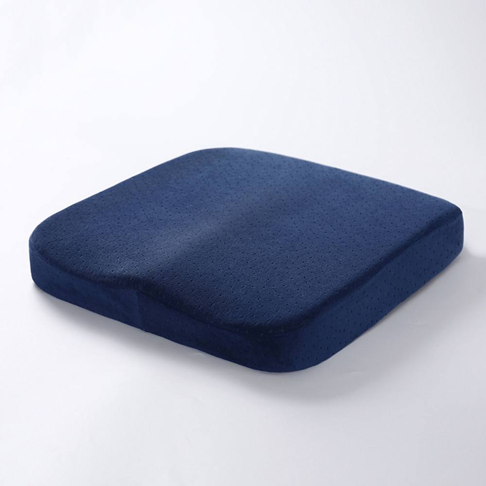 Obasyhig Square Slow Rebound Memory Foam Cushion in Dark Blue