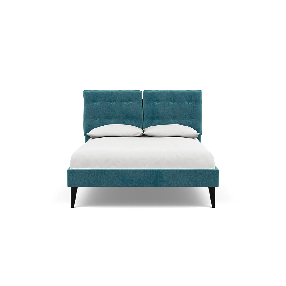 Heal's Mistral Double Bed Smart Luxe Velvet Airforce Blue
