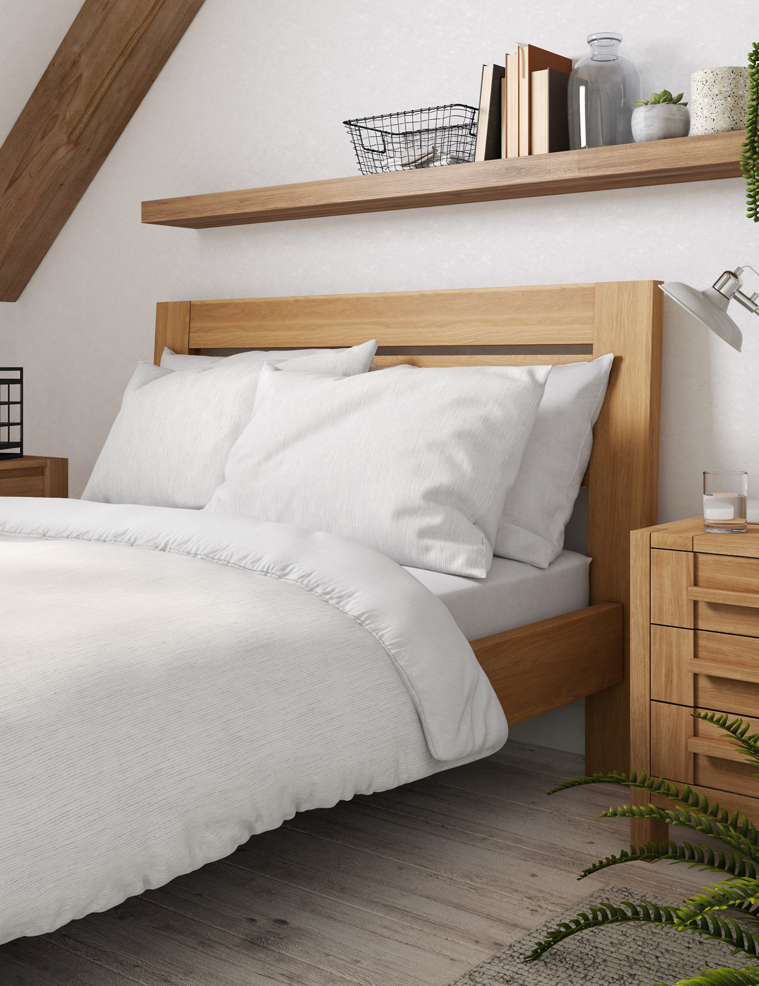 M&S Pure Cotton Striped Bedding Set