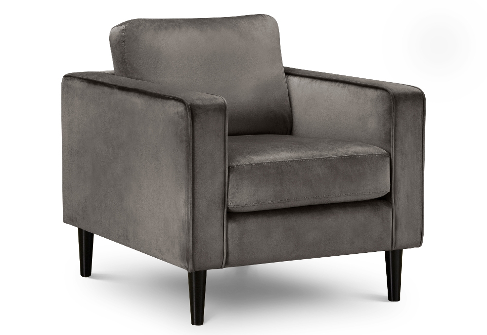 Hayward Grey Velvet Fabric Chair