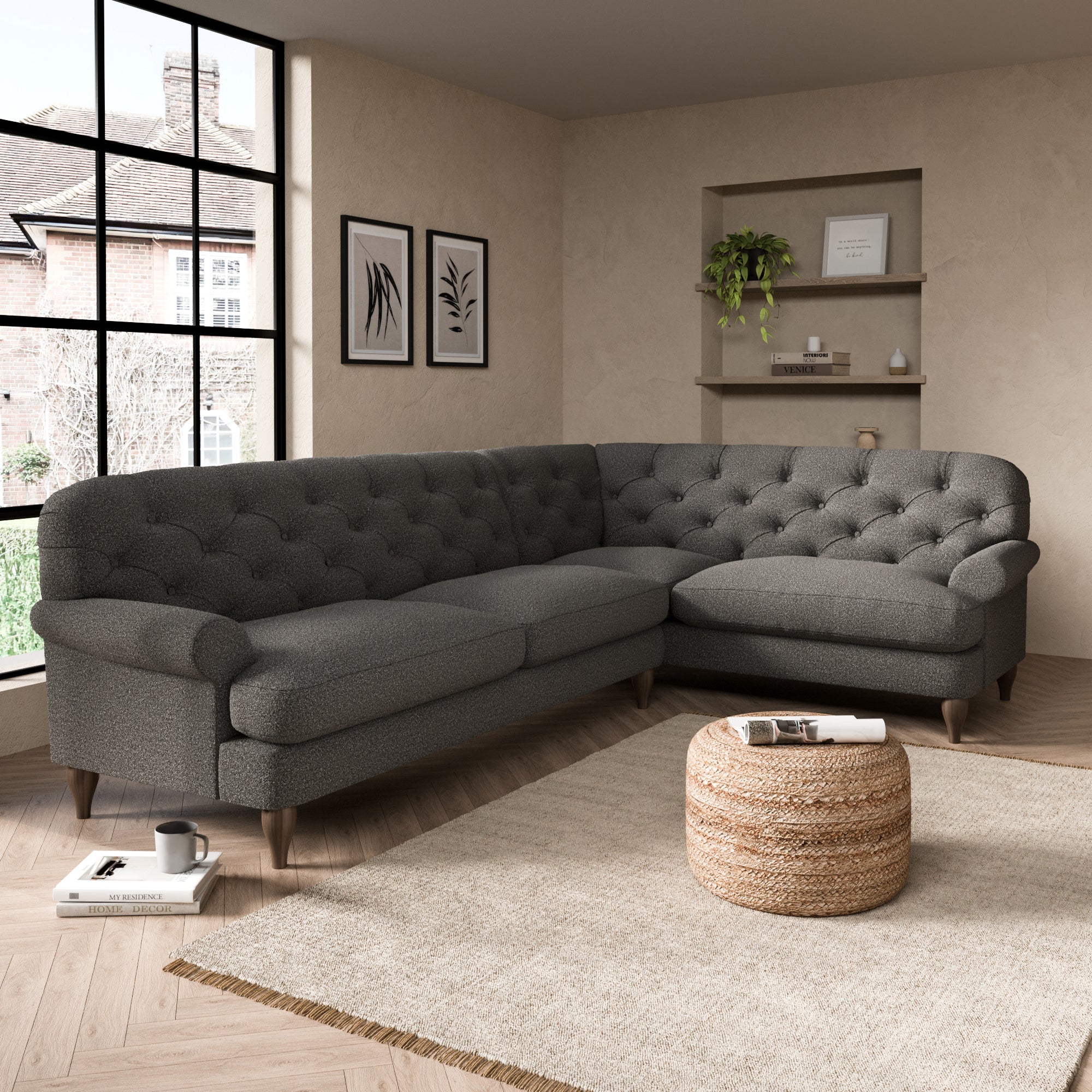 Canterbury Cosy Marl Right Hand Corner Sofa Cosy Marl Granite