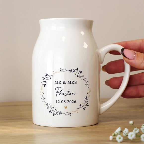 Personalised Wreath Jug Vase 2