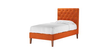 Rosalie 130cm Single Bed in Paprika Smart Velvet - sofa.com