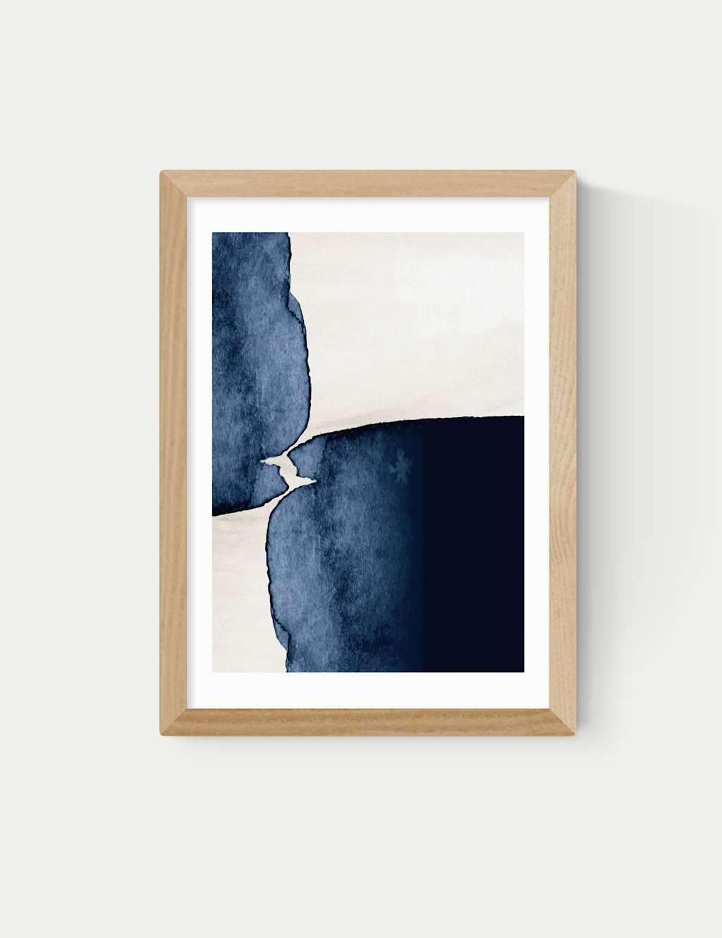 East End Prints Watercolour Abstract Rectangle Framed Art Natural