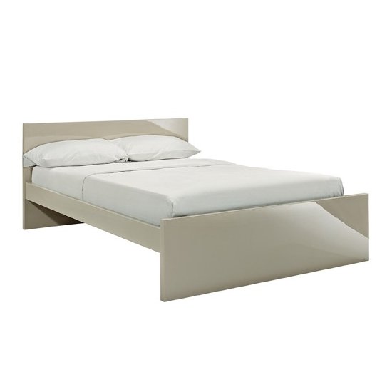 Curio Stone High Gloss Finish Double Bed