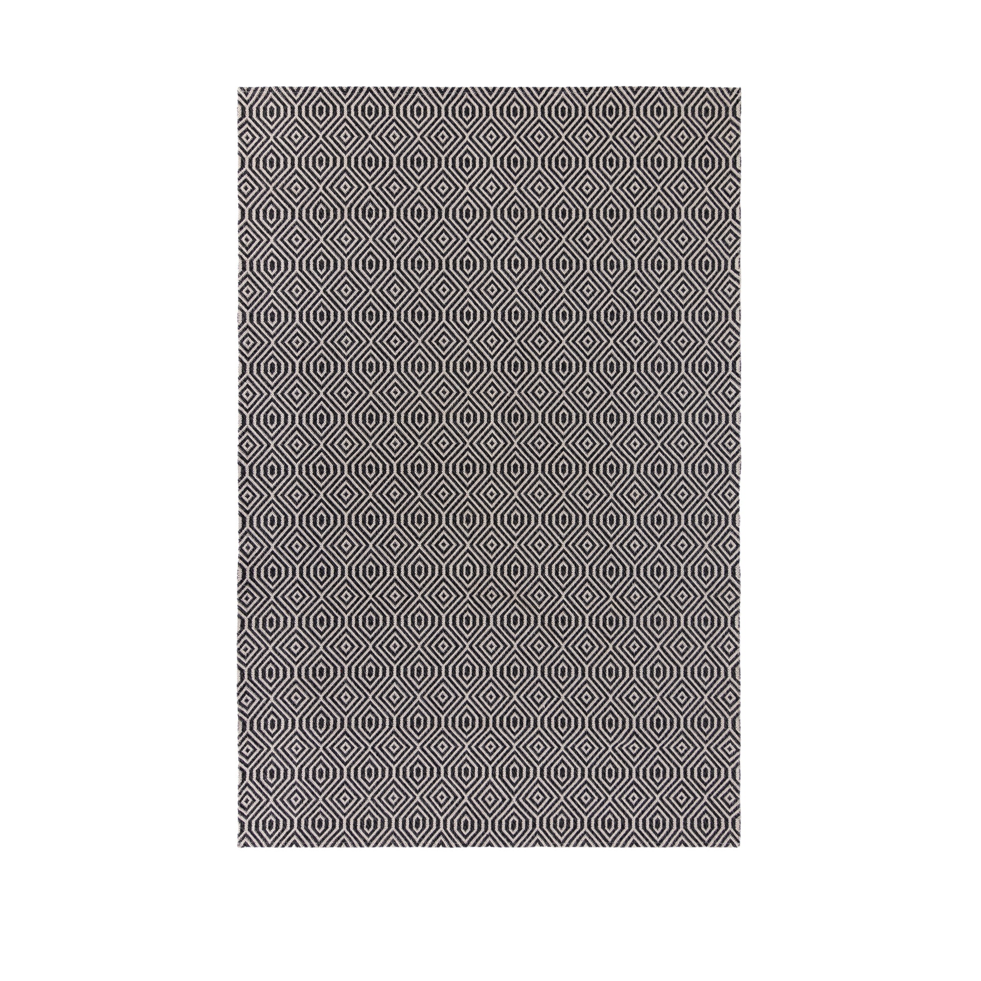 Pappel Geometric Rug Pappel Black