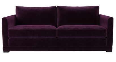 Aissa 3 Seat Sofa Bed in Plum Smart Velvet - sofa.com