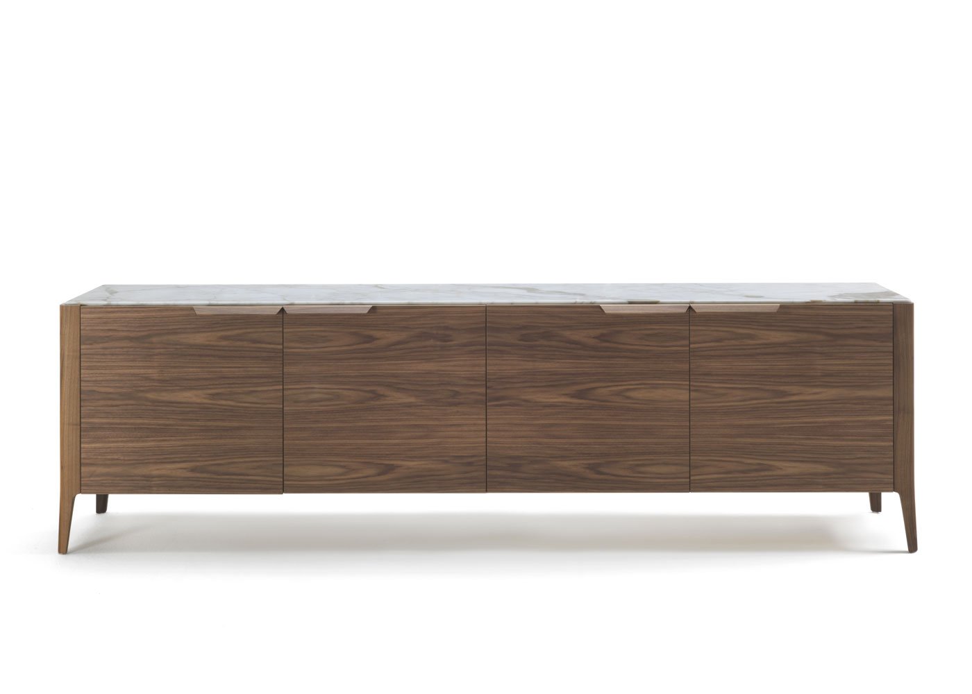 Porada Atlante 4 Sideboard Walnut & Calacatta Oro Marble