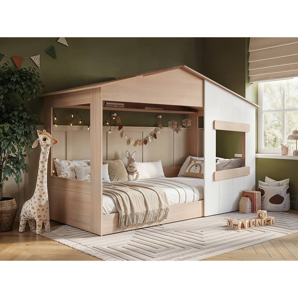 Flair Dreamland Montessori House Bed in Light Oak
