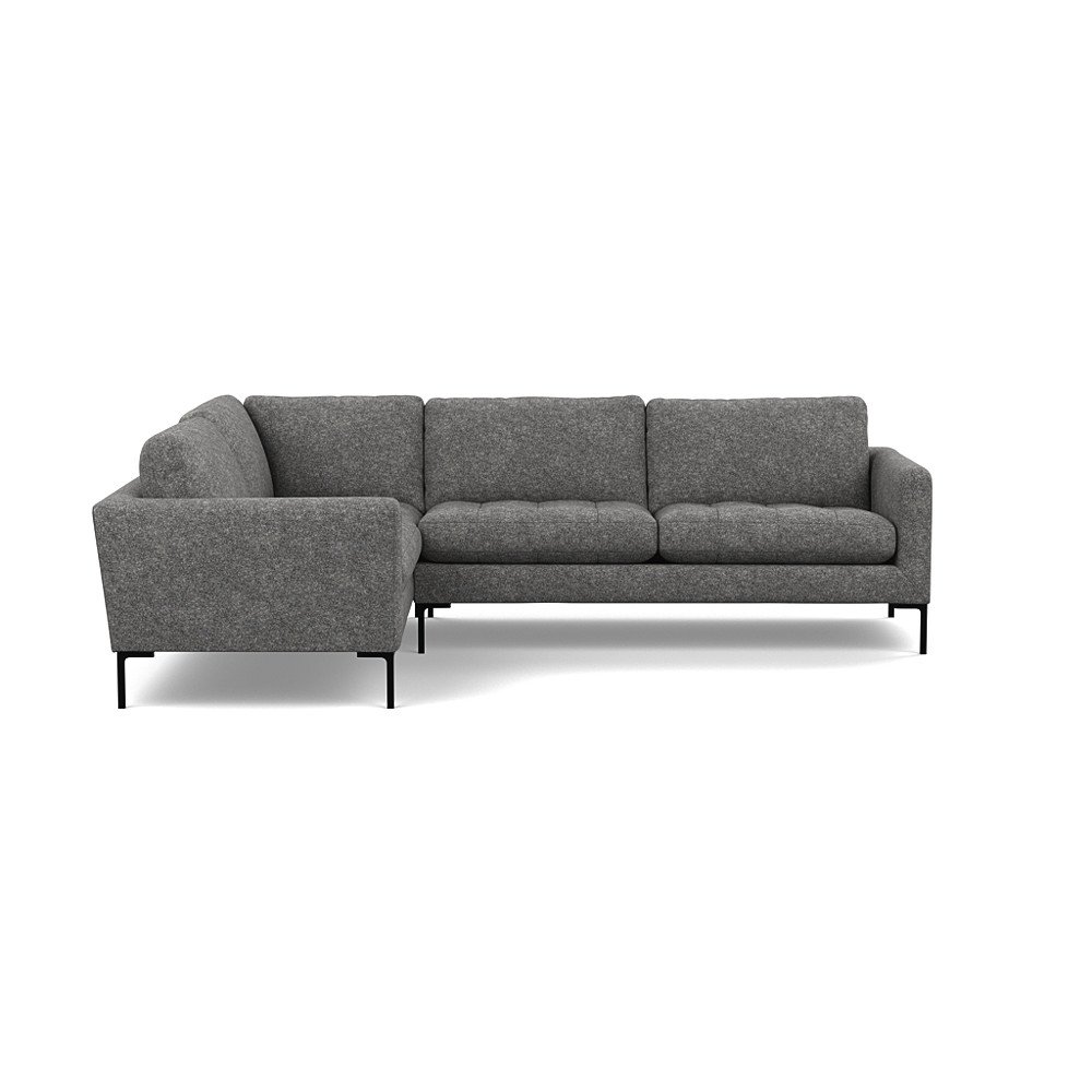 Heal's Eton LHF Corner Sofa Melton Wool Shale Black