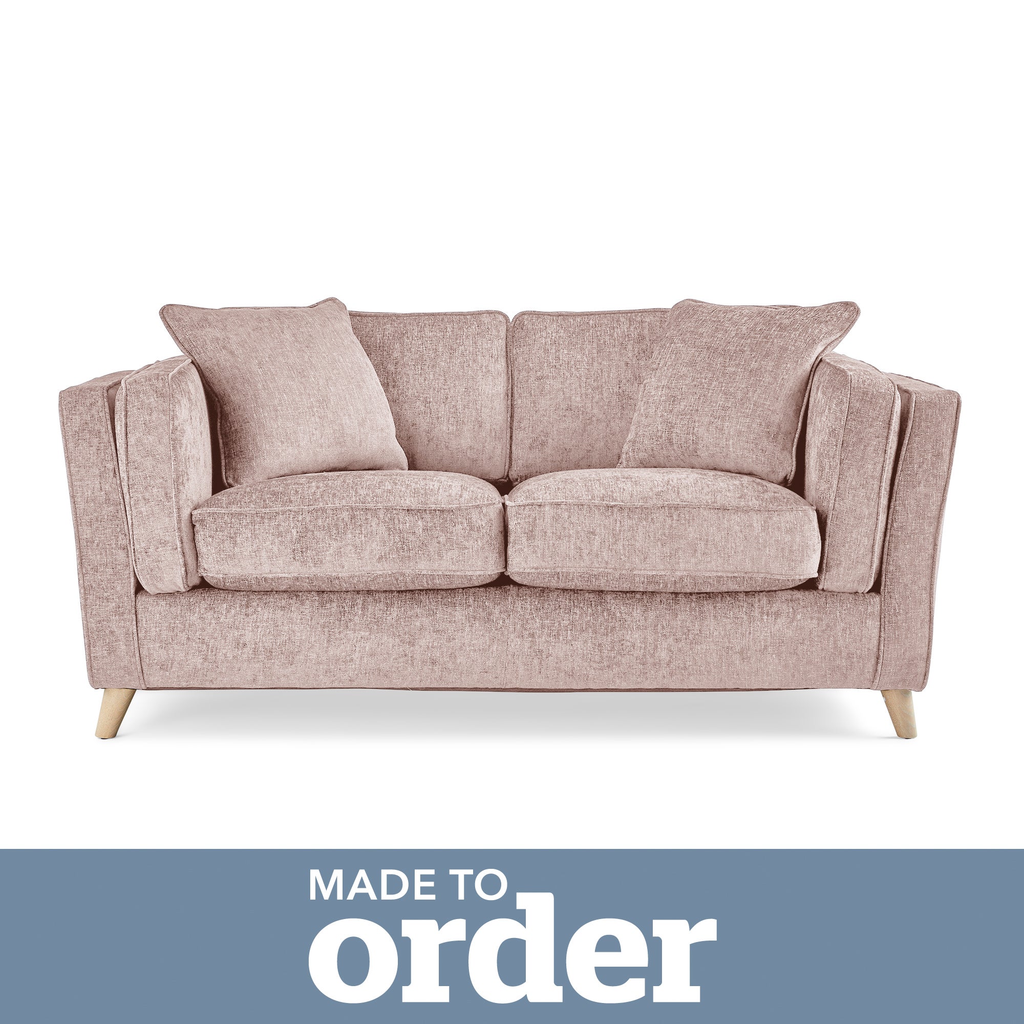 Arabella 2 Seater Sofa Luxury Chenille Premium Chenille Rosewood