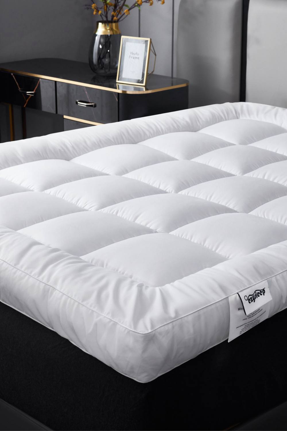 Ezysleep 4 Inch Thick Super Soft Mattress Topper in White
