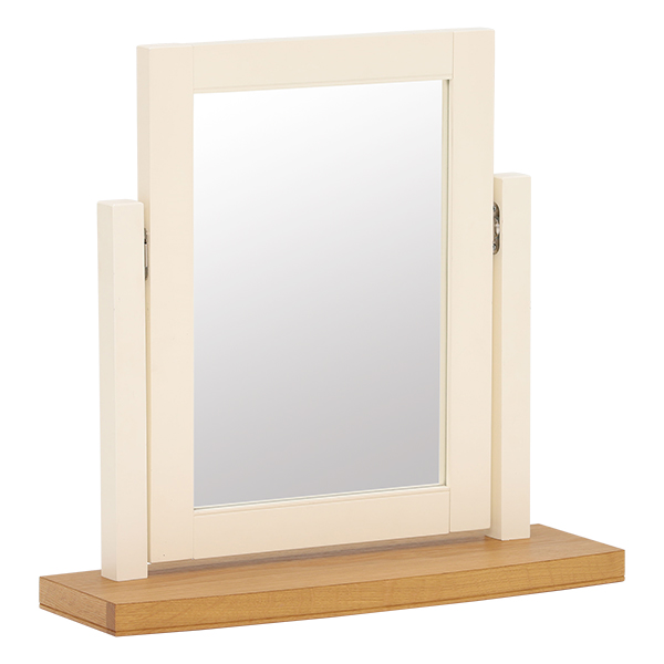 Carrington Vanity Mirror  Ivory and Oak