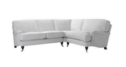 Bluebell Asym. Crn: LHF 2 Seat w RHF Loveseat in Koala Chelsea Linen - sofa.com