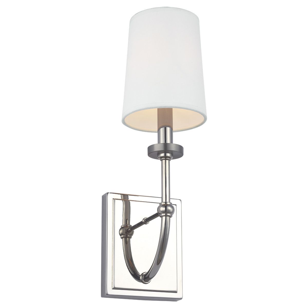 Netlighting Feiss Felixstowe 1 Light Wall Light Polished Chrome IP44 in Grey