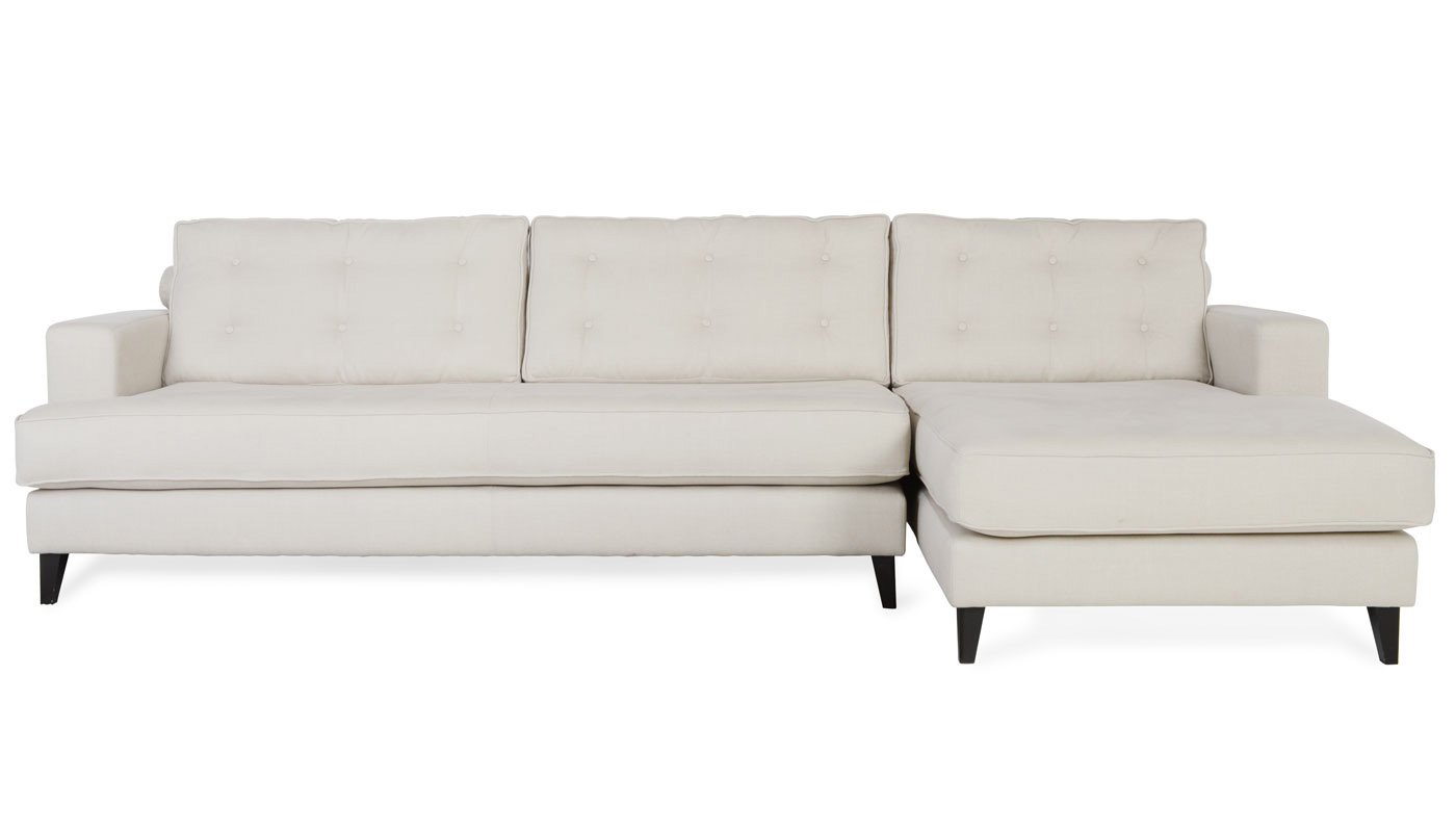 Heal's Mistral Right Hand Facing Corner Sofa Varese Velvet Terracotta Black