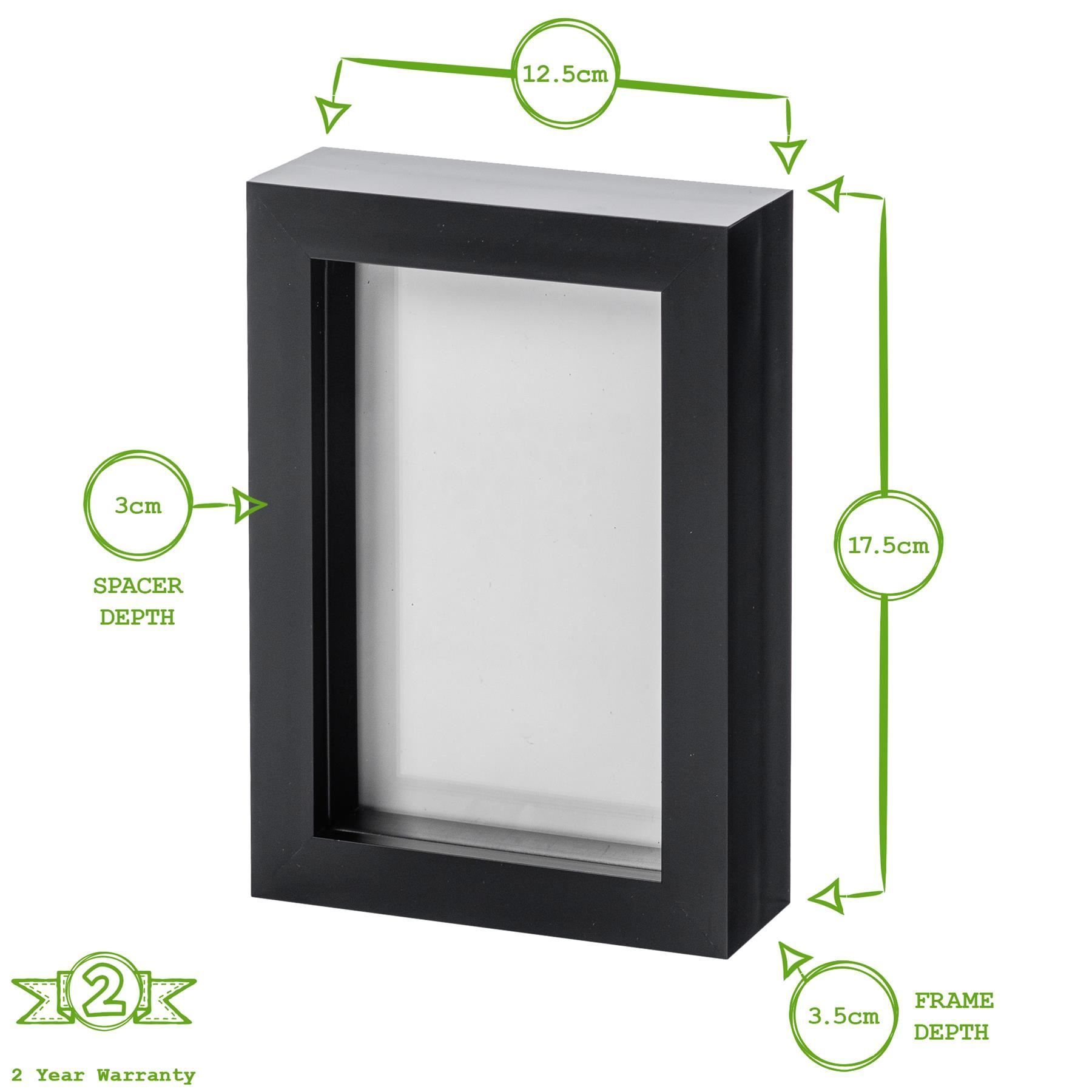 Nicola Spring 3D Box Photo Frame - 4 x 6" in Grey 4