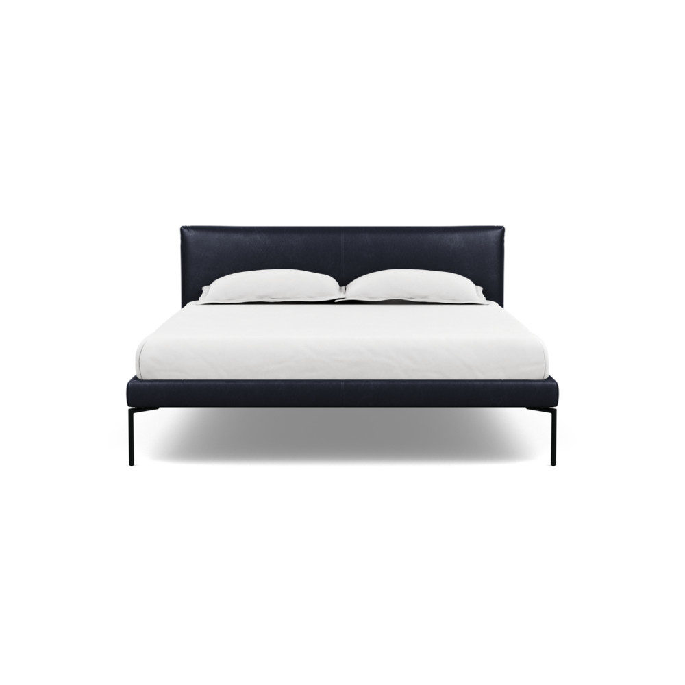 Heal's Matera Bedstead King Leather Stonewash Black 263