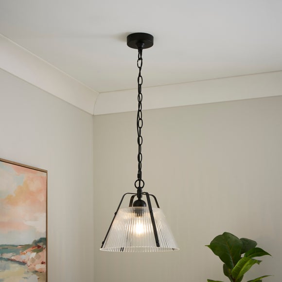 Luca Ribbed Adjustable Pendant Light