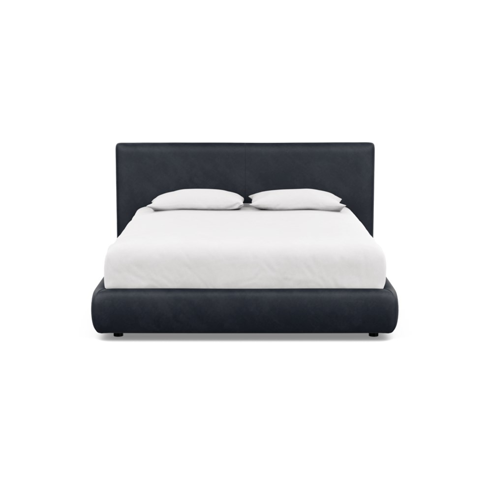 Heal's Alba Storage Bed King Luxury Leather Anthracite