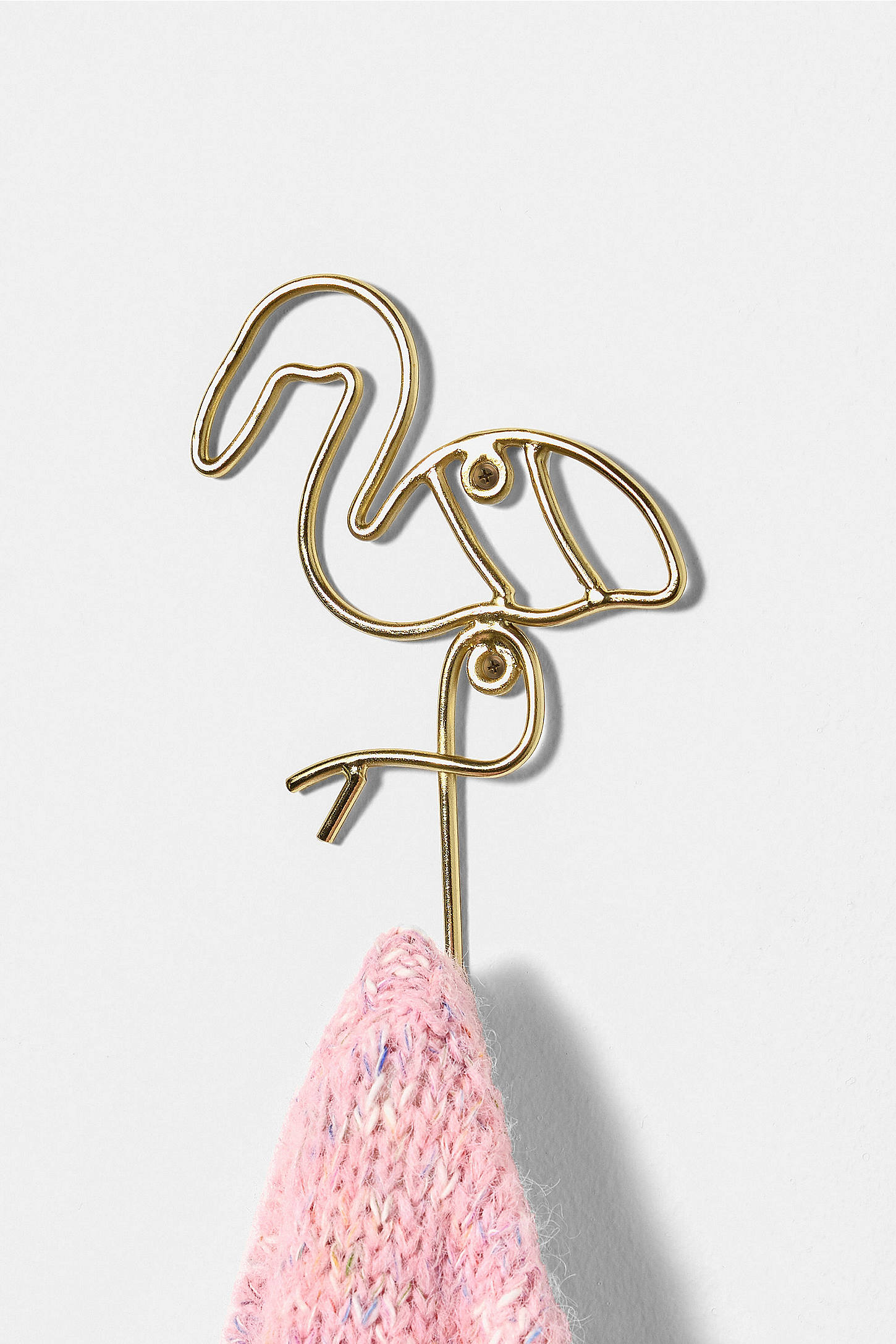 Flamingo Wall Hook - Gold