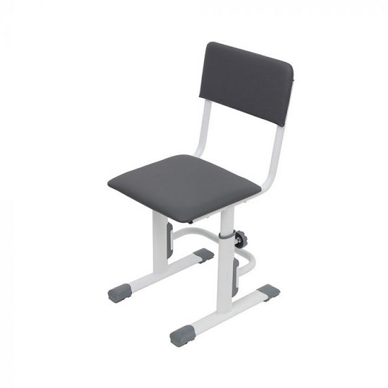 Braize Height Adjustable Study Chair In White And Grey