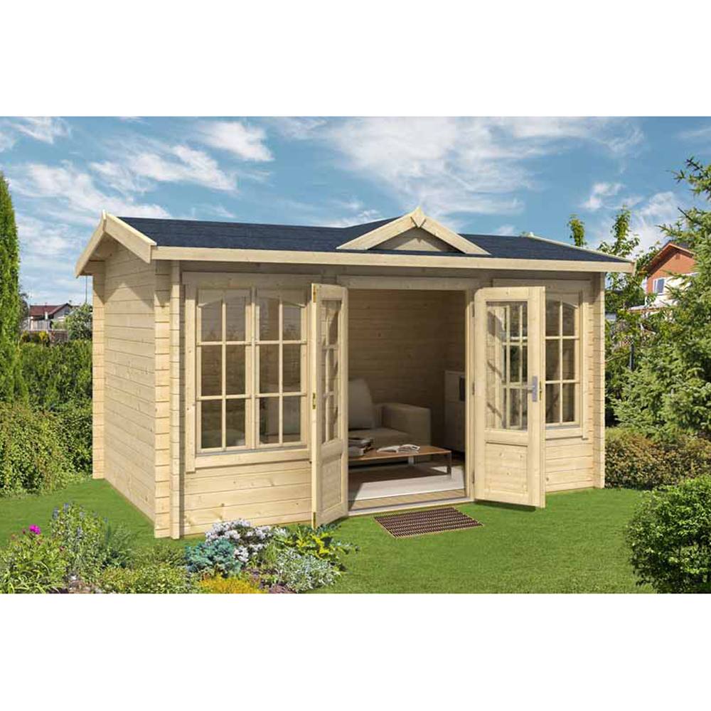 Lasita Maja Ltd Kensington (4414340)-Log Cabin, Home Office - L440xW292.1xH239.4 cm in Light Tan