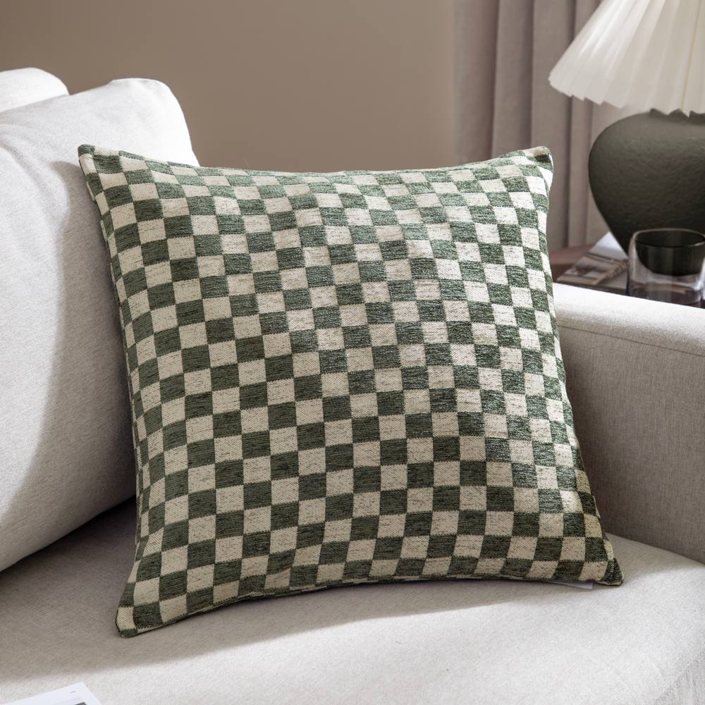 HOEM Larro Chenille Checkerboard Cushion