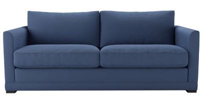 Aissa 3 Seat Sofa Bed in Oxford Blue Brushed Linen Cotton - sofa.com