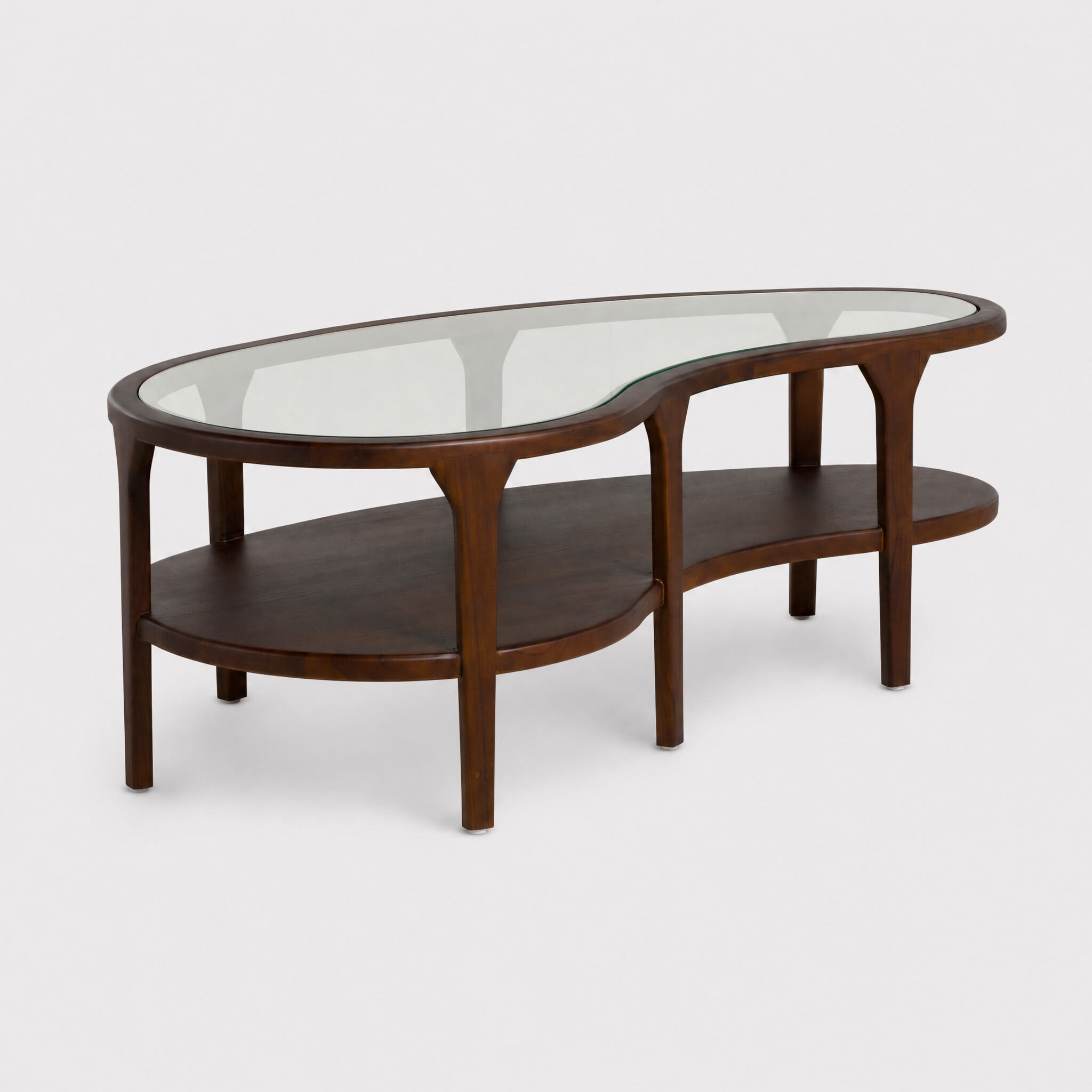 Meeru Wood Coffee Table 122x65x43.5 cm, Round, Brown | Barker & Stonehouse