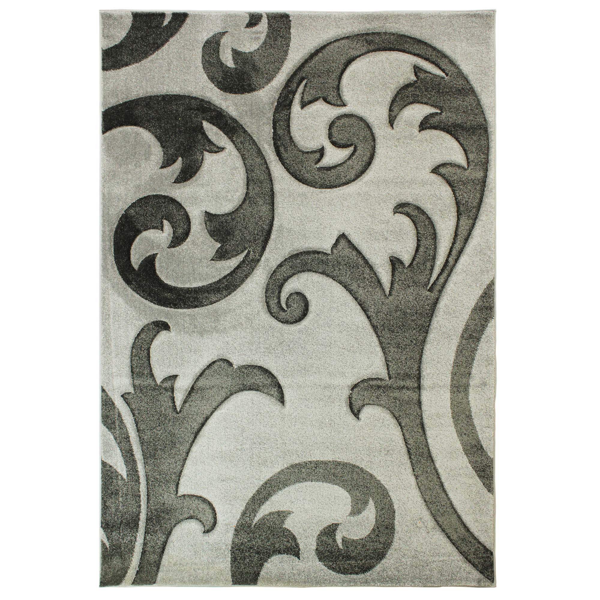 Elude Hand Carved Rug Grey