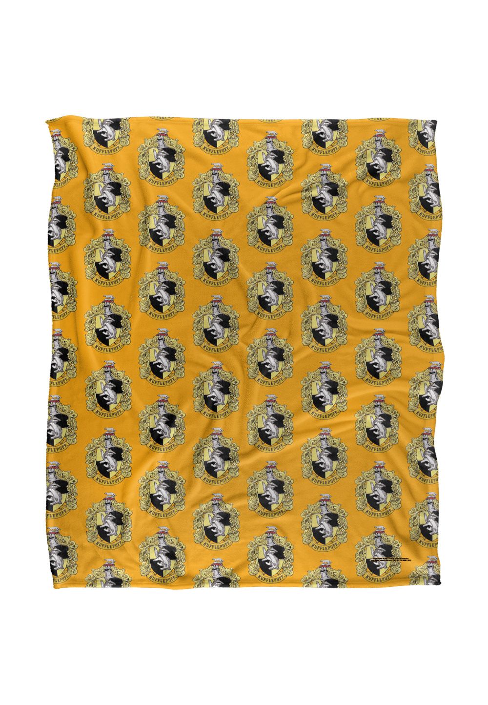 Harry Potter Hufflepuff Crest 2 Officially Licensed Silky Touch Super Soft Throw Blanket 152x127 cm in White