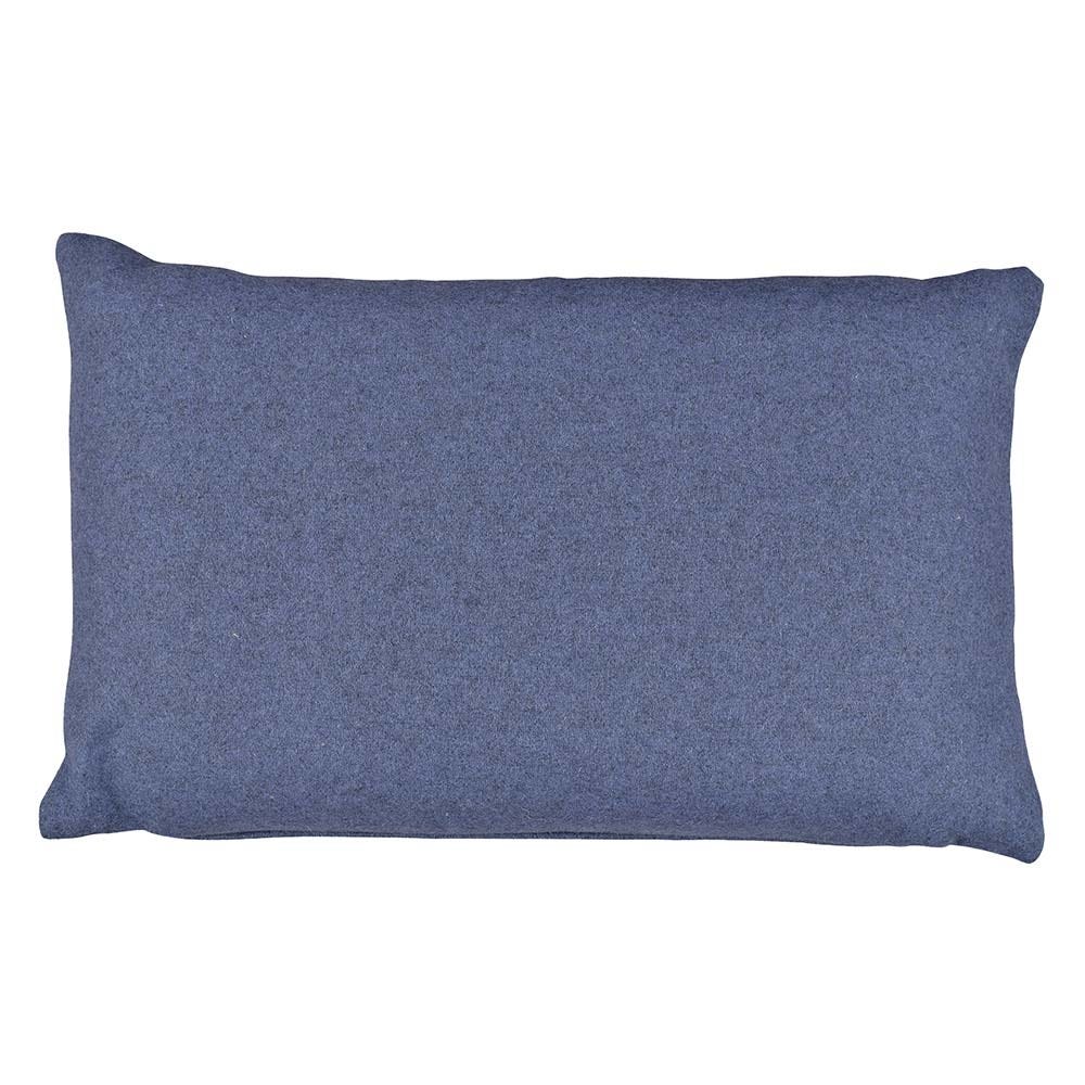 Heal's Islington Rec Wool Cushion Blue 35 x 55cm 2