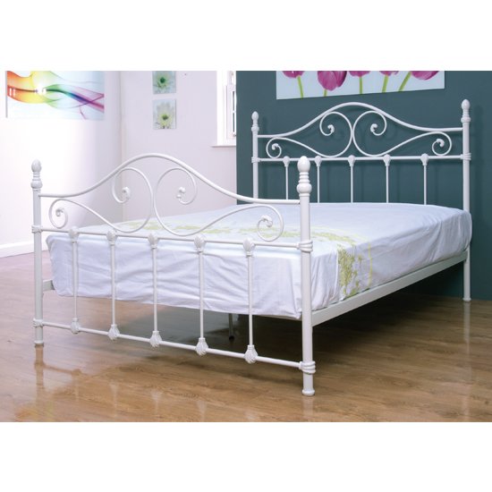 Cotswold Metal Small Double Bed In Ivory
