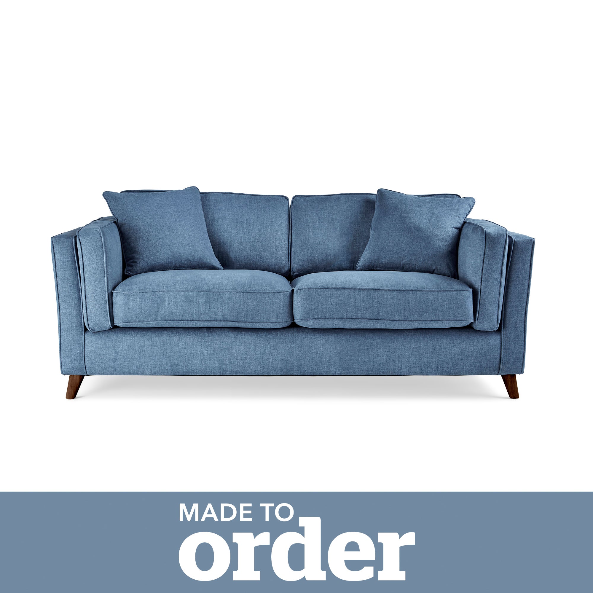 Arabella 2 Seater Sofa Brushed Plain Fabric Brushed Plain Cobalt