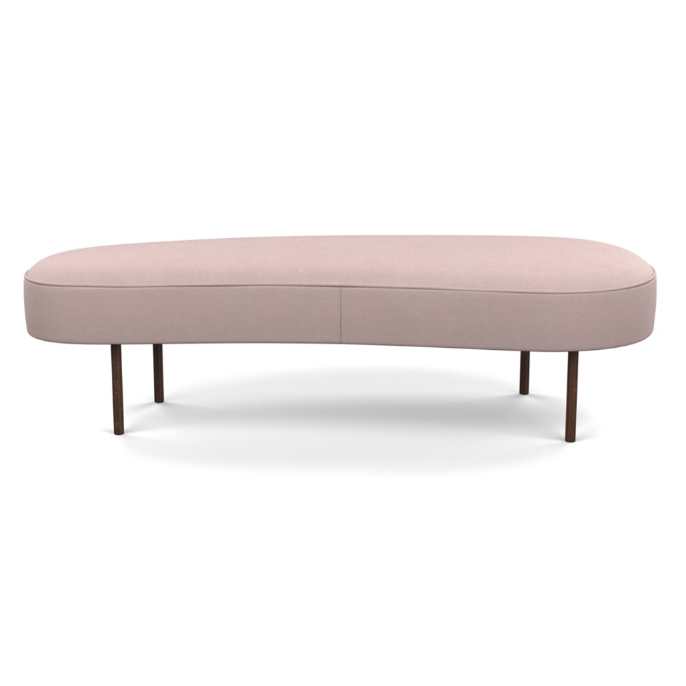 Heal's Isola Large Ottoman Siena Cotton Dusky Pink Bronze Feet