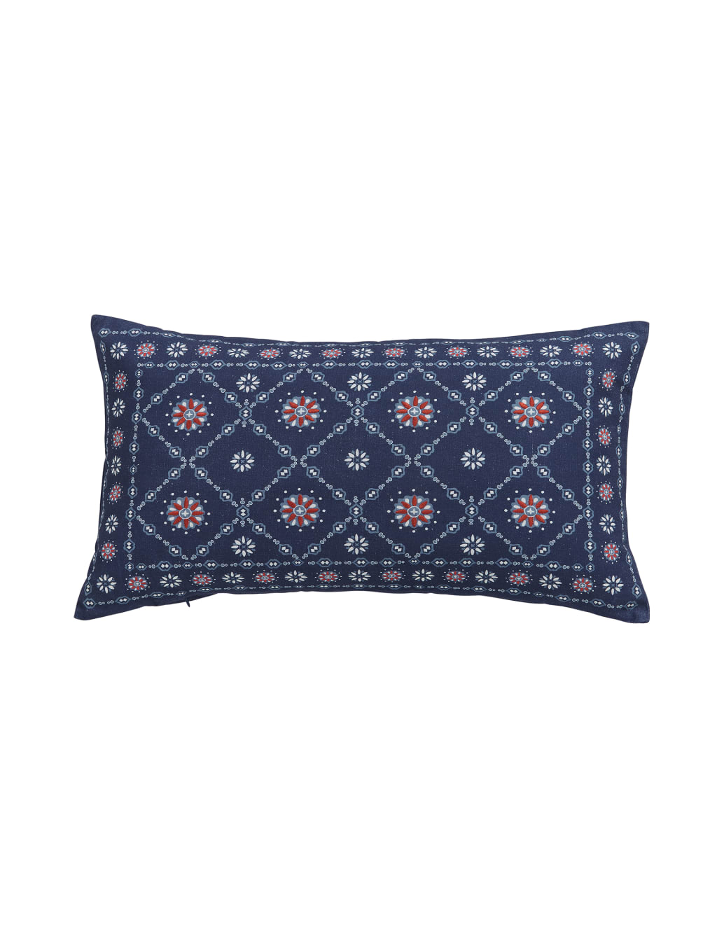 Joules Pure Cotton Grove Embroidered Cushion Blue Mix