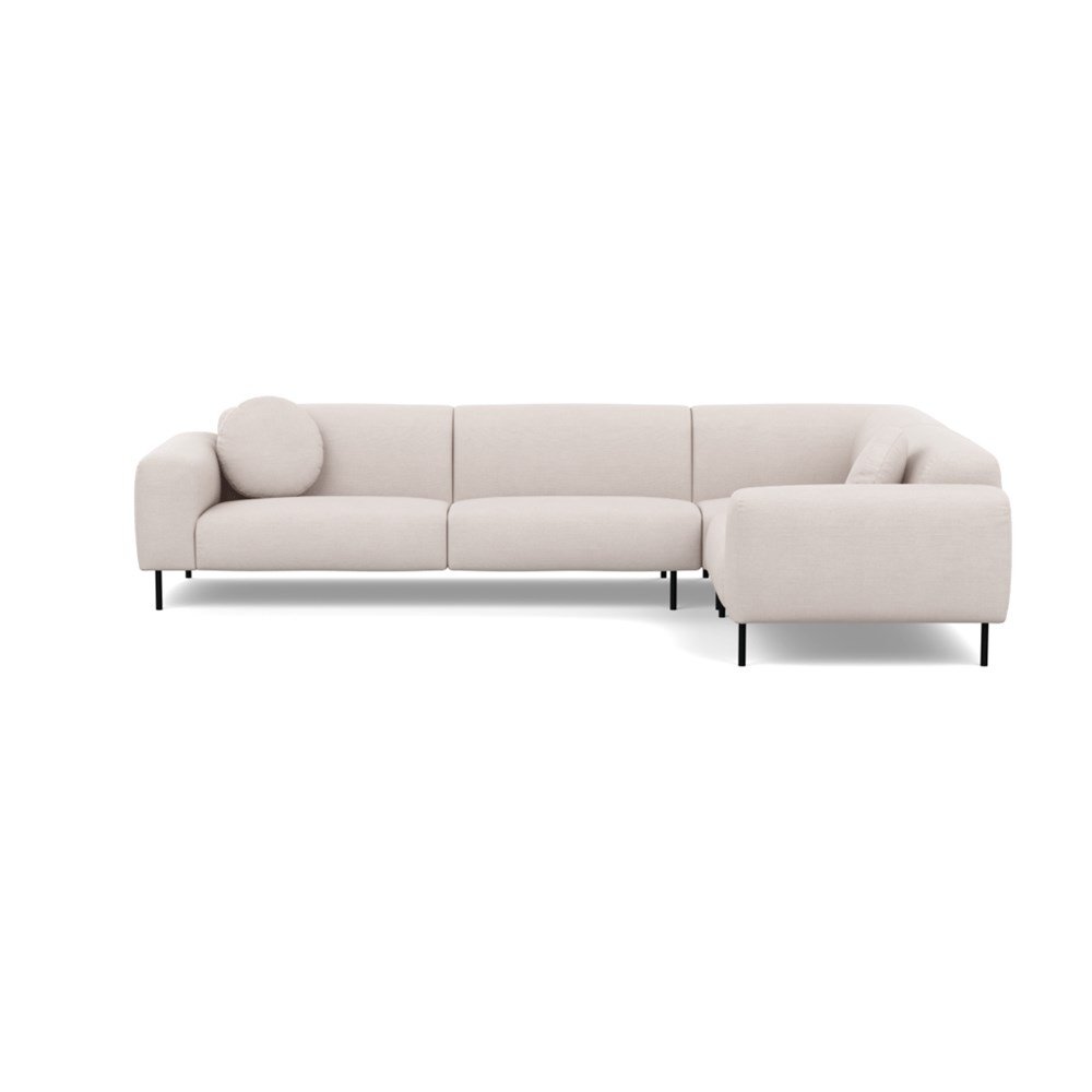 Heal's Luna Medium Right Hand Facing Corner Sofa Tundra Texture Stone Black
