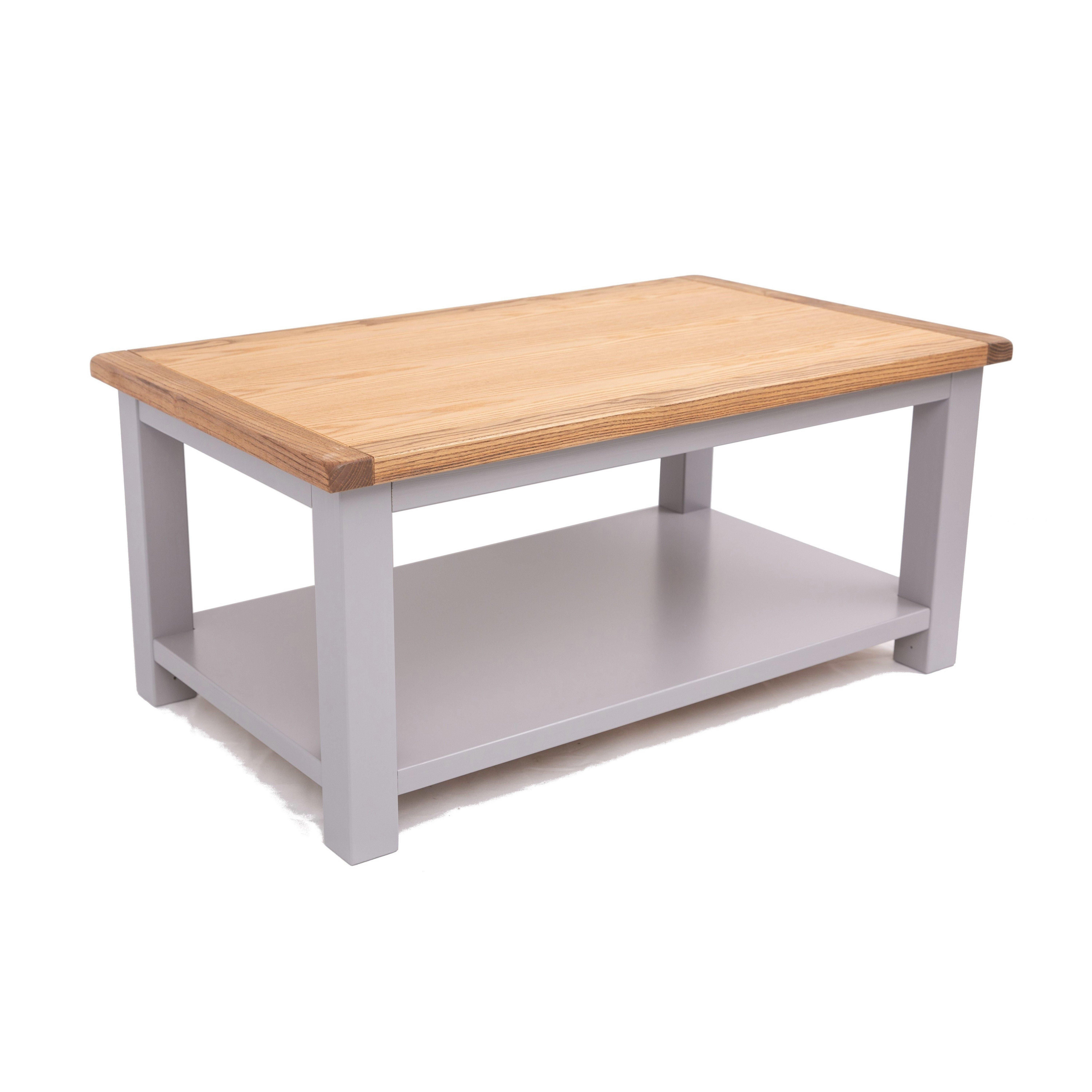 Cabinet Bits Coffee Table with Shelf - H45 W100 D60cm in Mid Grey
