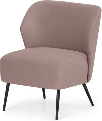 Topeka Accent Armchair, Pearl Pink Velvet