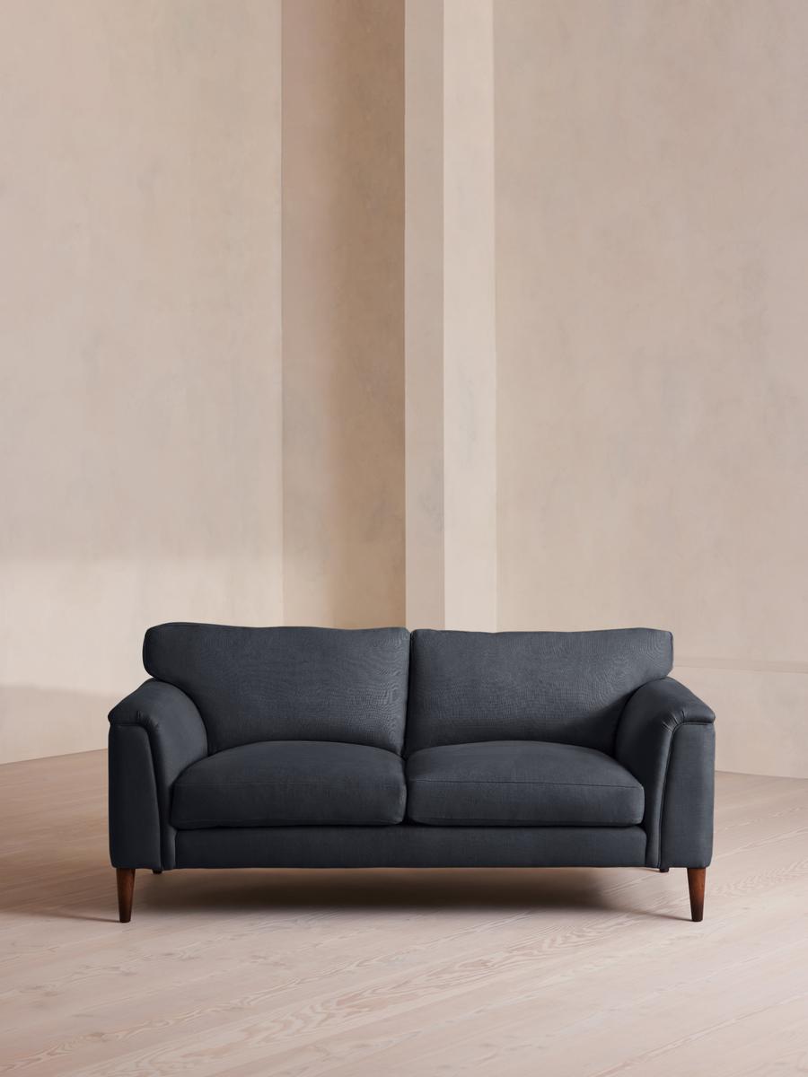 Reya Two Seater Sofa, Linen, Indigo