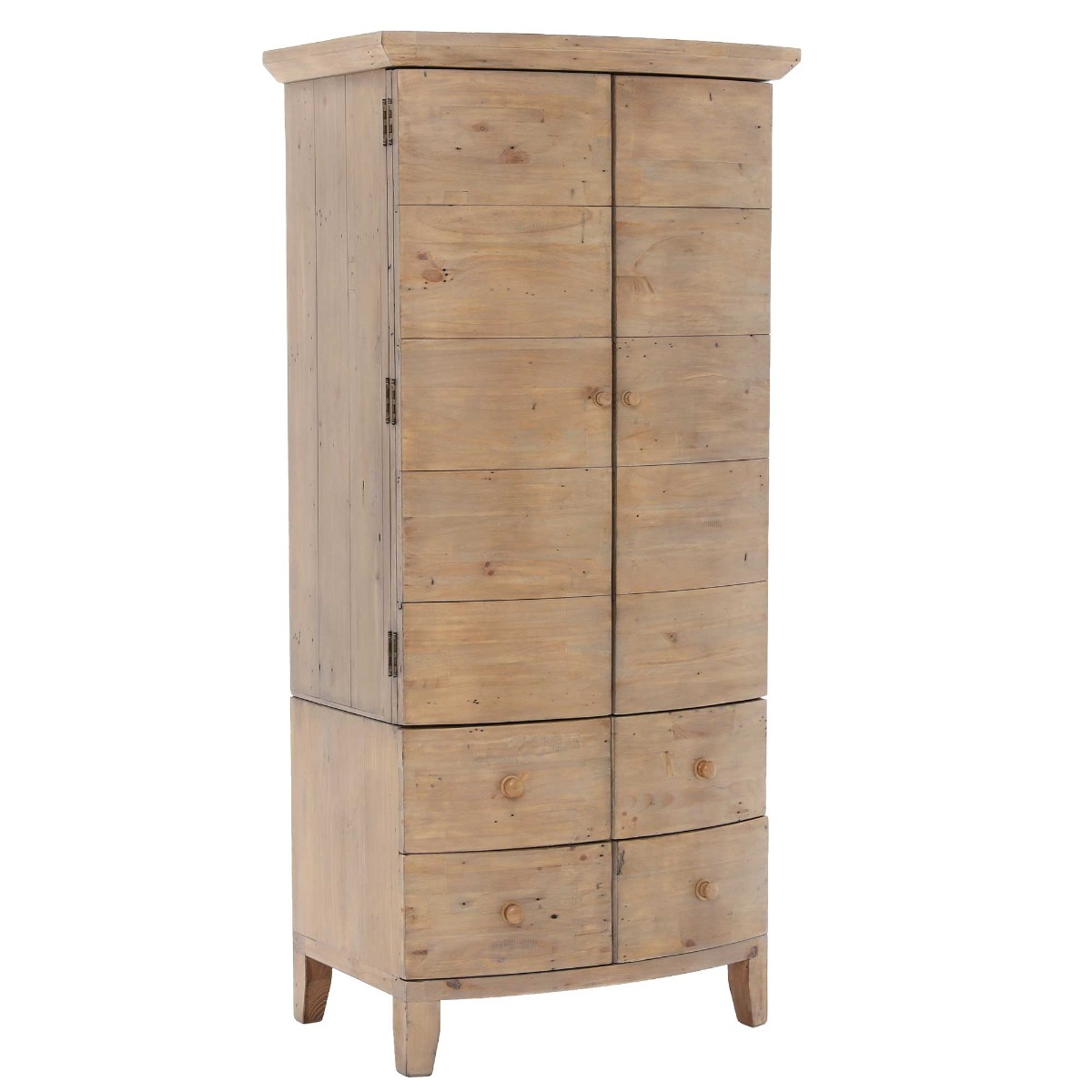 Lewes Reclaimed Wood Small Wardrobe, Wheat