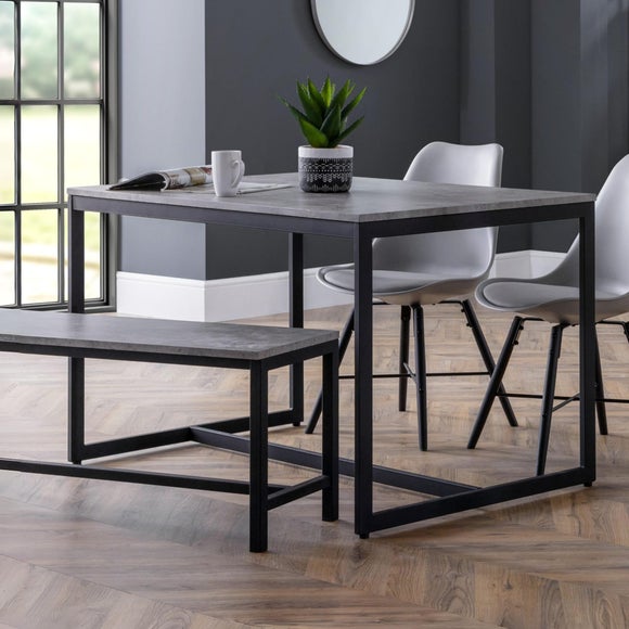 Staten 4 Seater Dining Table, Concrete