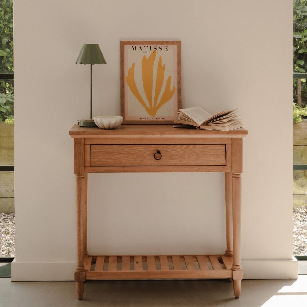 Statement Furniture Blenheim Oak Console Table - Small in Brown